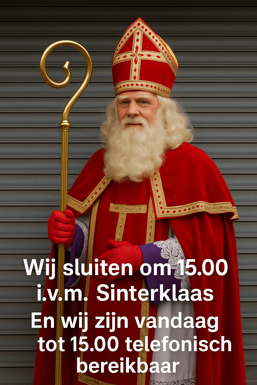 wullems sluit om 15.00