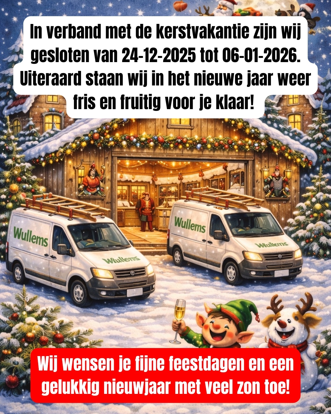 wullems sluit om 15.00