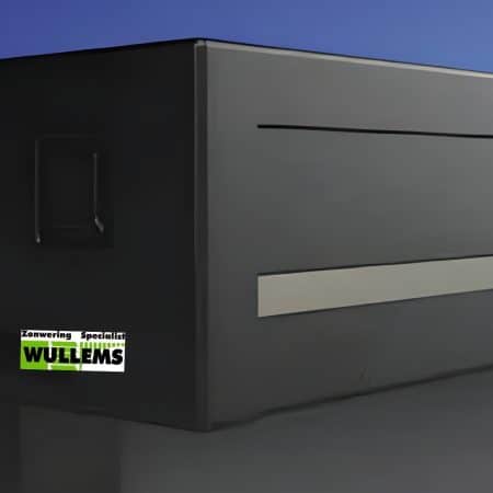 op de afbeelding is een gedeelte van een wullems zip screen te zien