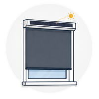 op deze afbeelding is een illustratie van een solar screen te zien